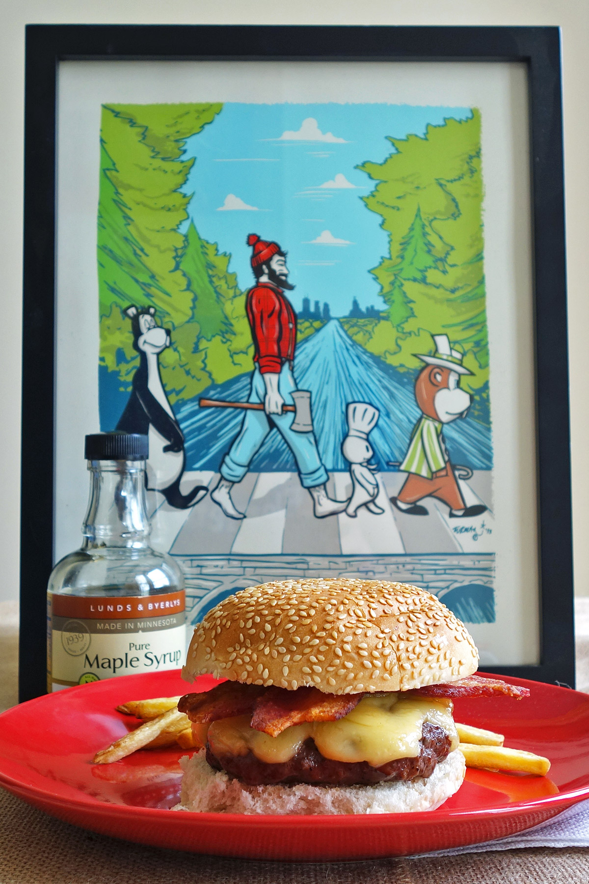 Paul Bunyan Maple Syrup Burger Amazing Hot & Sweet Burger