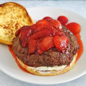 strawberry french toast burger