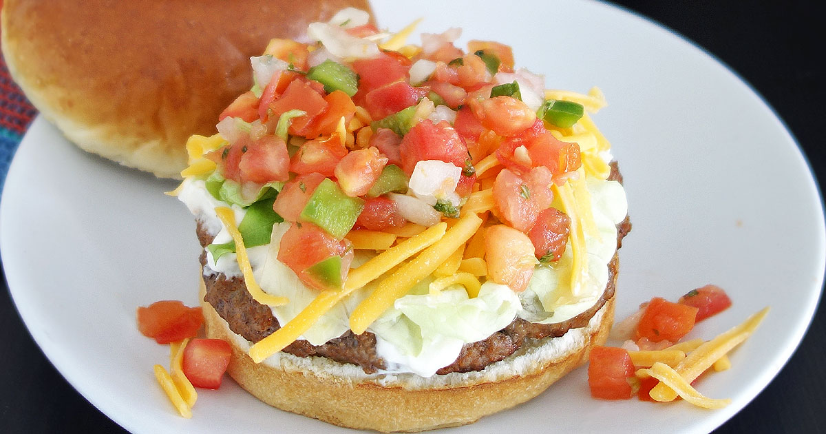 Taco Burger Recipe - Taco Lover's New Favorite Burger!